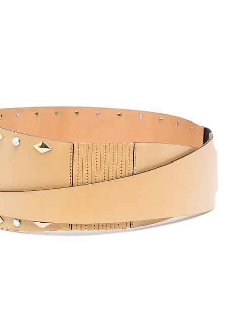 Isabel Marant stud-detail leather belt - Neutrals - zdjęcie produktu nr 2