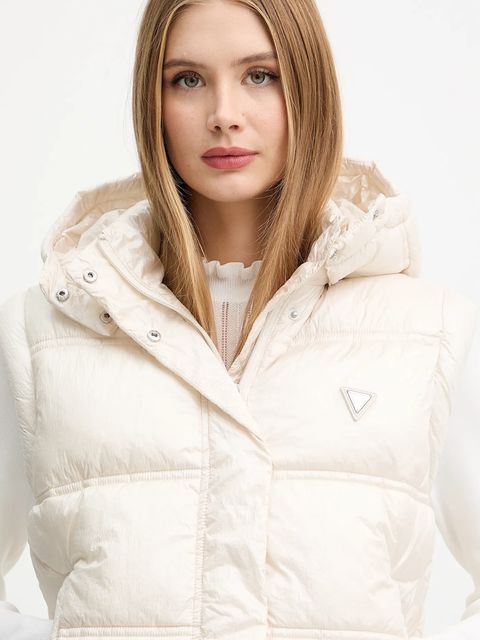 Guess bezrękawnik ERNESTINE kolor beżowy zimowy W5YL11 WHDO2