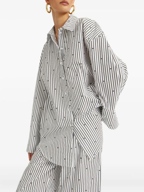 ROTATE BIRGER CHRISTENSEN stripe-pattern shirt - White