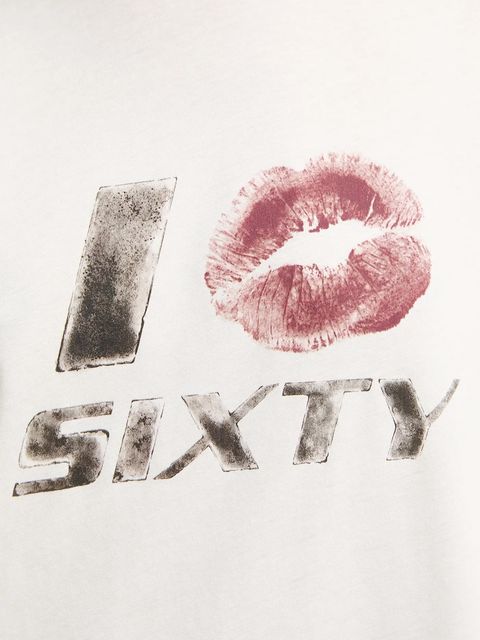 Miss Sixty t-shirt z domieszką lnu damski kolor beżowy 6S3SJ59200