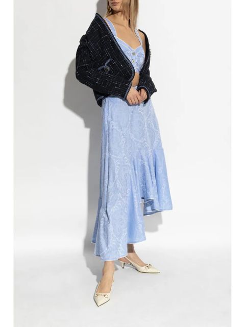 ETRO printed cropped top - Blue