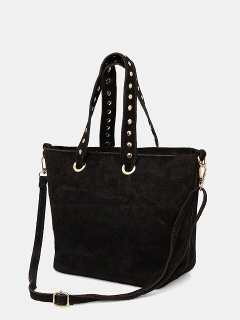 Answear.LAB torebka zamszowa kolor brązowy