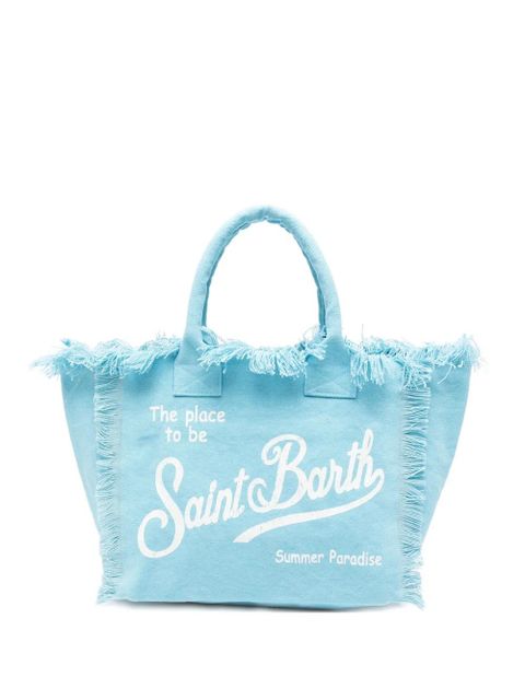 MC2 Saint Barth Vanity fringed-edge tote bag - Blue - zdjęcie produktu nr 1