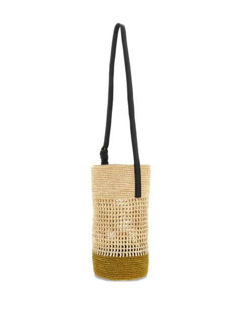 KHAITE small Billie woven-raffia bucket bag - Neutrals