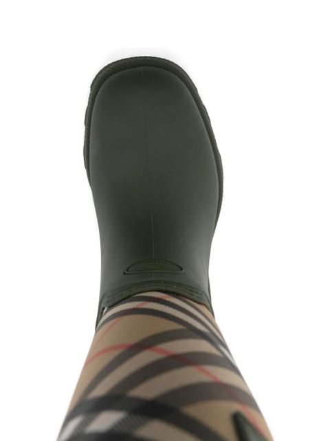 Burberry checked rain boots - Green