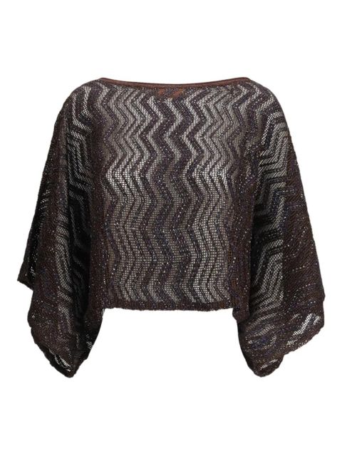 Missoni zigzag-pattern blouse - Brown - zdjęcie produktu nr 1