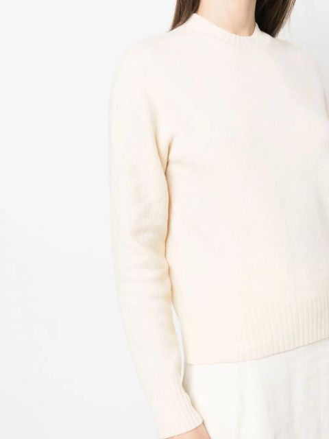 Jil Sander wool crew neck jumper - White