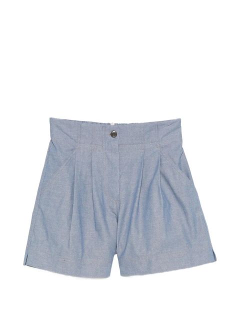 Moncler Grenoble high-waist chino shorts - Blue - zdjęcie produktu nr 1