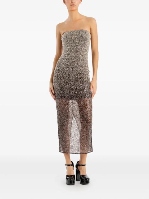ROTATE BIRGER CHRISTENSEN beaded midi tube dress - Brown - zdjęcie produktu nr 2