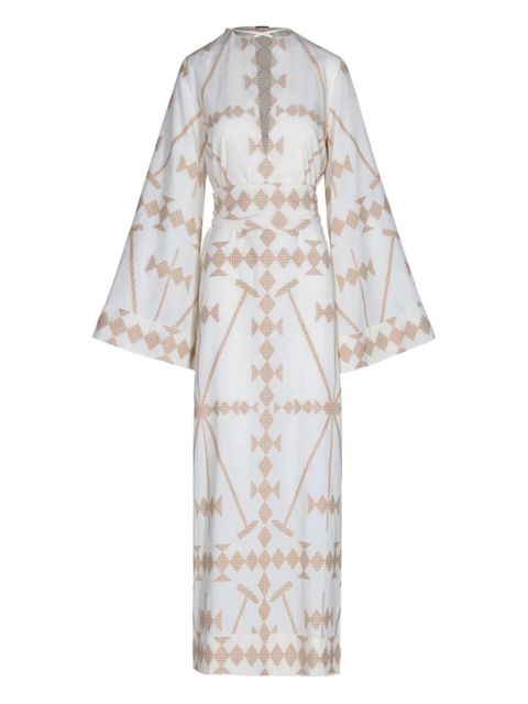 Johanna Ortiz Savannah geometric-print maxi dress - Neutrals - zdjęcie produktu nr 2