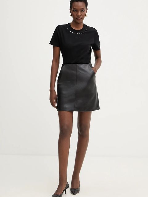 Karl Lagerfeld t-shirt bawełniany damski kolor czarny B1W17088 - zdjęcie produktu nr 2