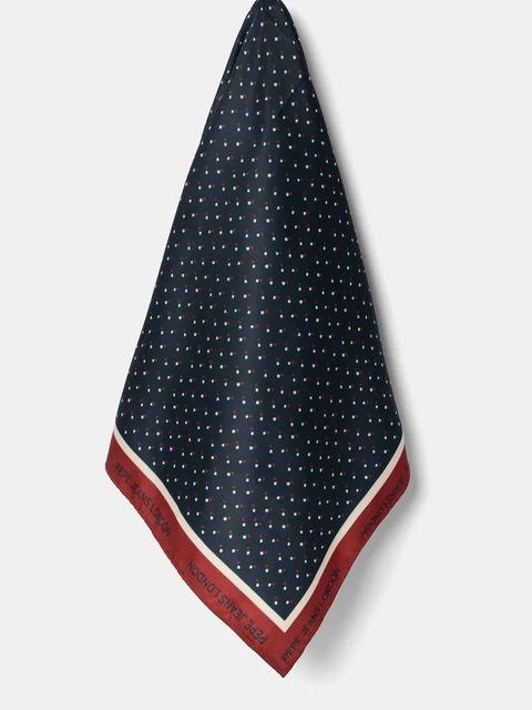 Pepe Jeans apaszka VIVI SCARF damska kolor granatowy wzorzysta PL110690