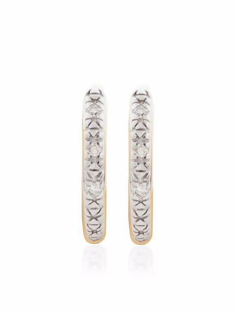 Monica Vinader Riva mini huggie earrings - Gold - zdjęcie produktu nr 1