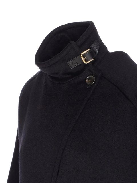 Max Mara button-fastening high-neck cape - Black - zdjęcie produktu nr 2