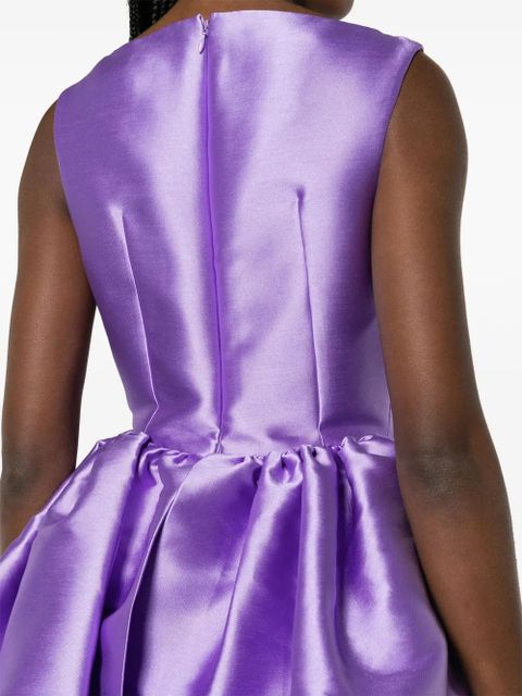 Solace London Alda peplum-skirt maxi dress - Purple