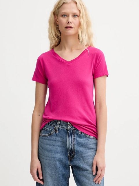 American Vintage t-shirt bawełniany damski kolor różowy GAMI02D - zdjęcie produktu nr 1