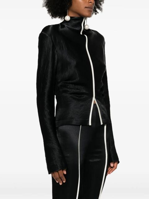 Nanushka high-neck draped top - Black - zdjęcie produktu nr 2