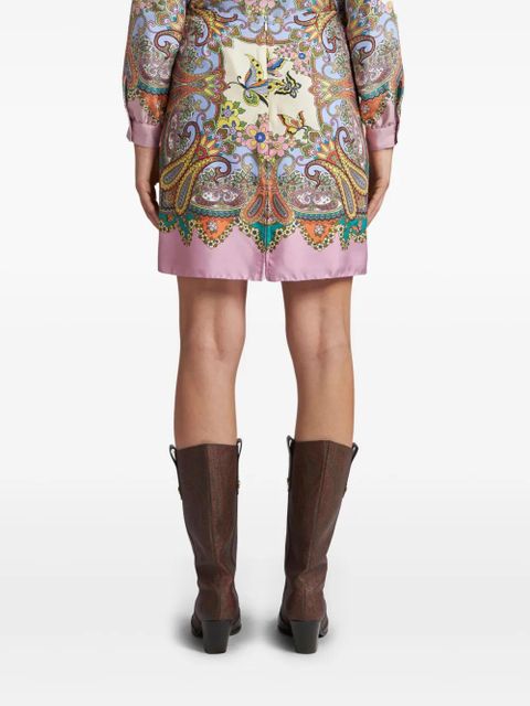 ETRO paisley-print miniskirt - Pink