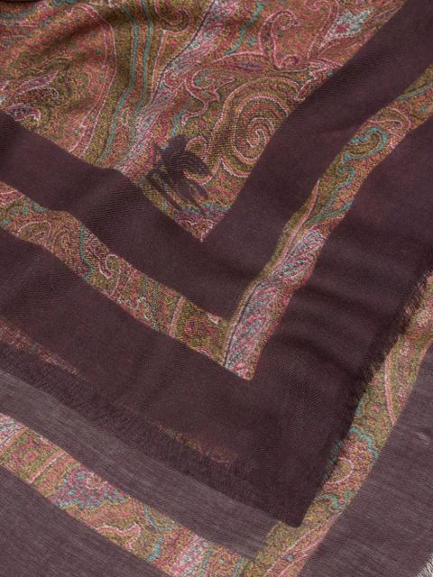 ETRO cashmere-blend scarf - Brown