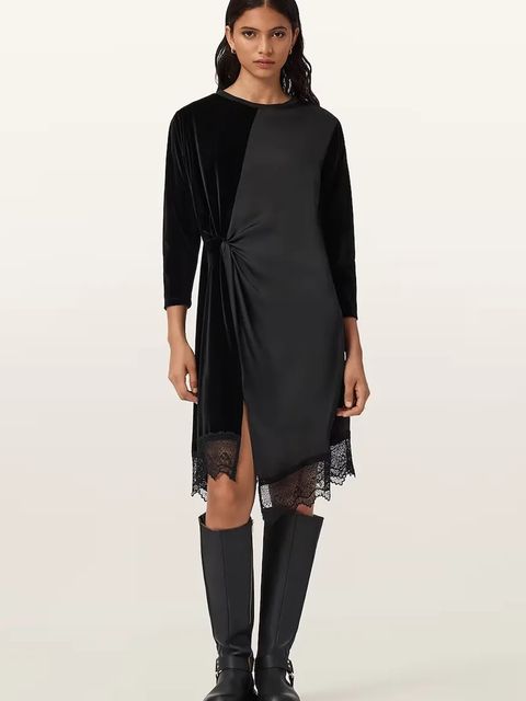 AllSaints sukienka welurowa - zdjęcie produktu nr 1