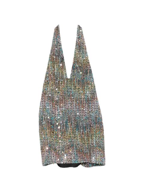 Missoni sequin-embellished halterneck mini dress - Brown - zdjęcie produktu nr 1