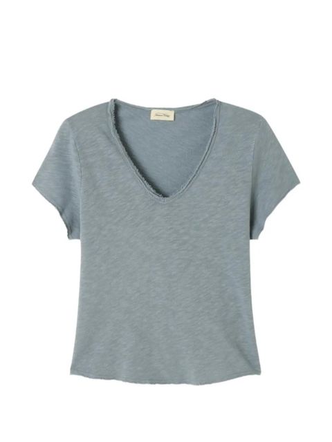 American Vintage Sonoma V-neck T-shirt - Blue - zdjęcie produktu nr 1