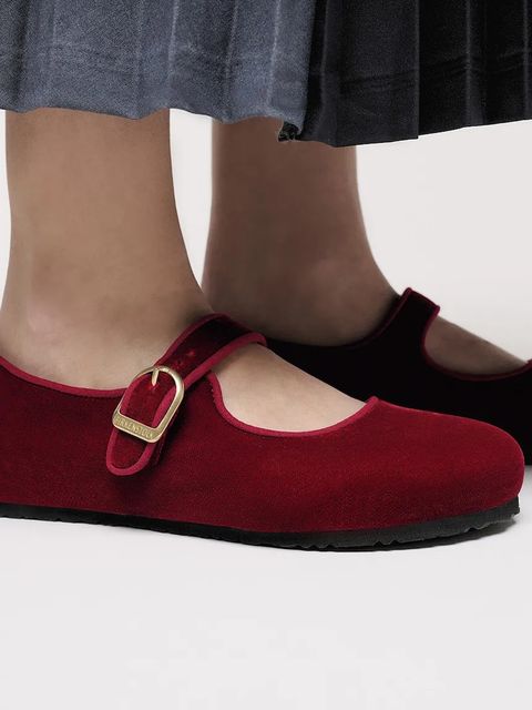 Birkenstock baleriny Santa Clarita kolor czerwony 1030732