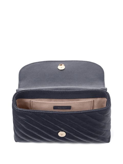 Jimmy Choo Curve quilted logo-plaque cross-body bag - Blue