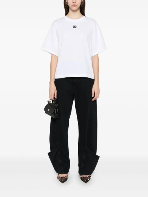 Dolce & Gabbana logo-embroidered T-shirt - White