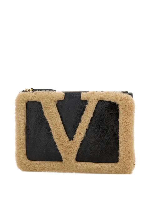 Valentino Garavani Viva Superstar sheepskin clutch bag - Brown - zdjęcie produktu nr 2