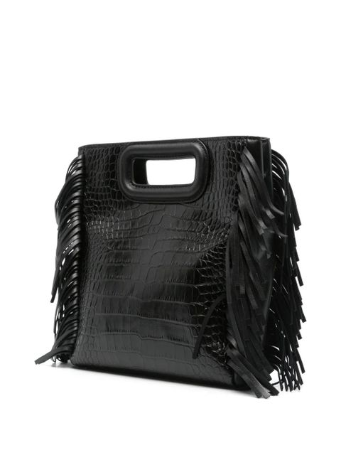 Maje small M tote bag - Black