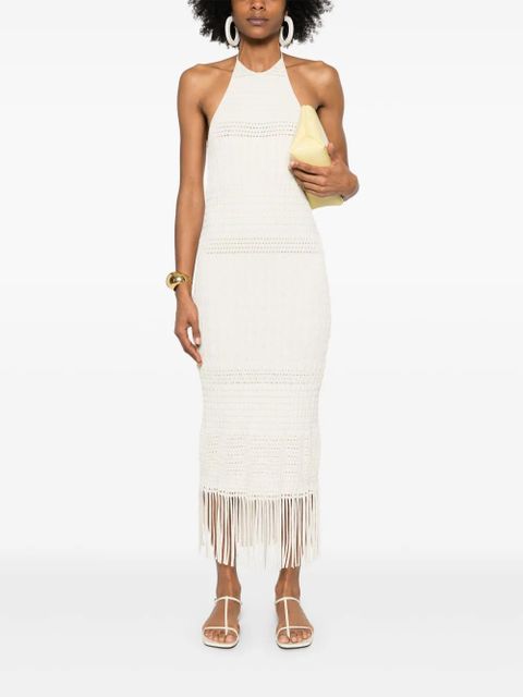 Nanushka textured midi dress - Neutrals - zdjęcie produktu nr 2