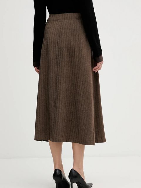 Hoss Intropia spódnica kolor brązowy midi rozkloszowana 8422466 - zdjęcie produktu nr 2