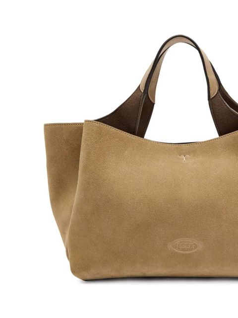 Tod's debossed-logo suede shoulder bag - Brown - zdjęcie produktu nr 2