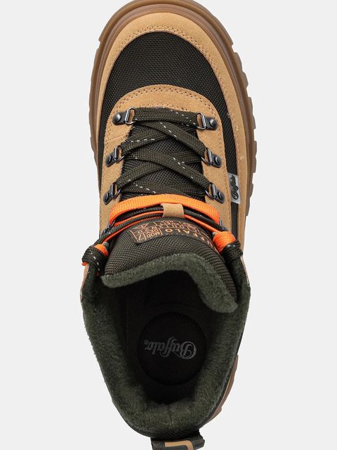 Buffalo workery Aspha Com Hike Mid damskie kolor beżowy na platformie lekko ocieplone 1622600-BEI