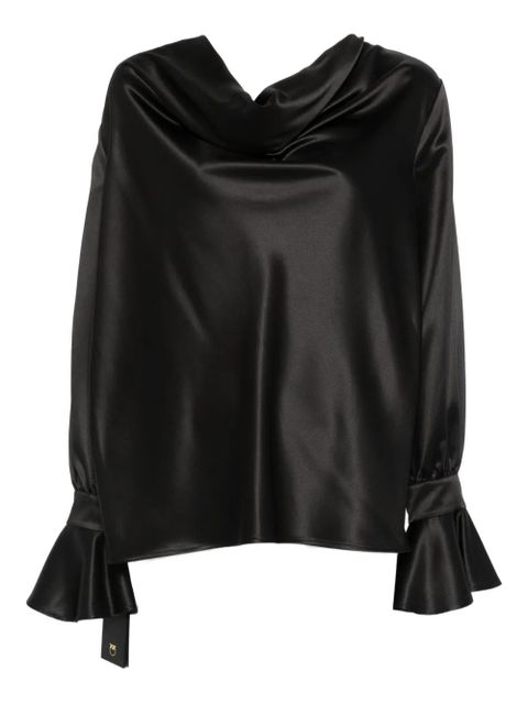 PINKO Filipa cowl-neck long-sleeve blouse - Black - zdjęcie produktu nr 1