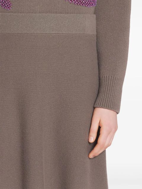 Lanvin flared midi skirt - Brown