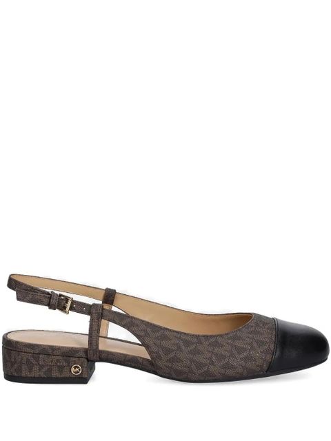 Michael Kors monogram cap-toe slingback pumps - Brown - zdjęcie produktu nr 1