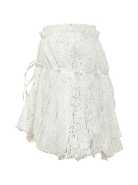 JW Anderson lace-trim tie-fastening skirt - White