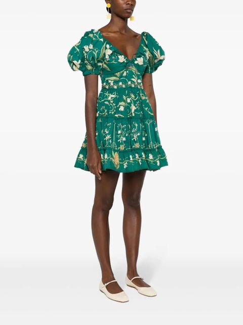 Agua By Agua Bendita Manzanilla Esmeralda floral-print dress - Green - zdjęcie produktu nr 2