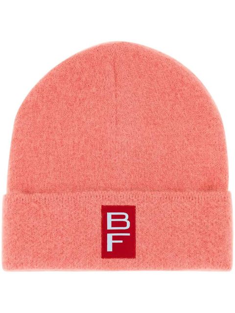 BY FAR logo-patch knit beanie - Pink - zdjęcie produktu nr 1