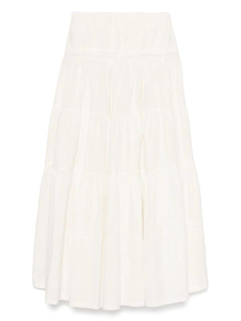 MM6 Maison Margiela tiered midi skirt - White - zdjęcie produktu nr 1