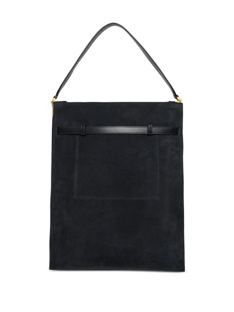 Nanushka maxi Harmonica buckle-detail tote bag - Black