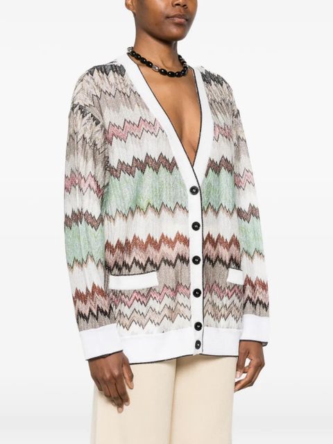 Missoni chevron pocket cardigan - White