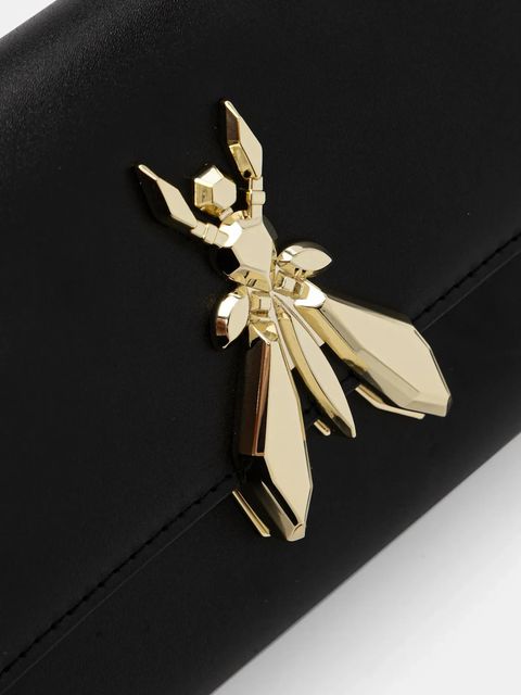 Patrizia Pepe torebka skórzana kolor czarny 8B0304 L061