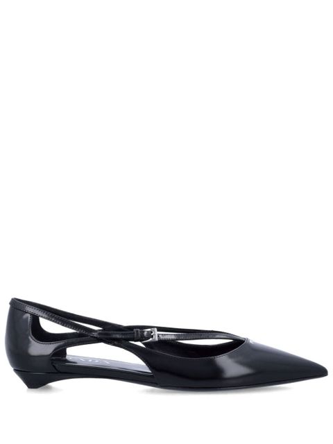 Prada cut-out ballerina shoes - Black