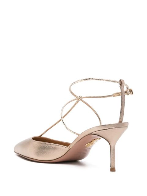 Aquazzura Roman Romance 65mm pumps - Gold