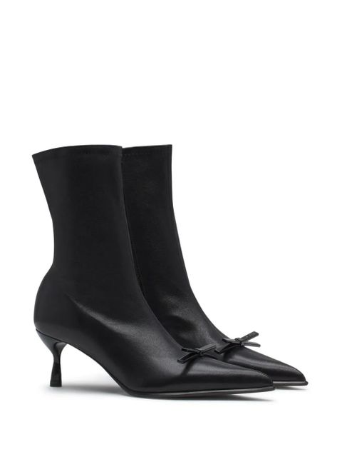 Lanvin bow-detail leather ankle boots - Black