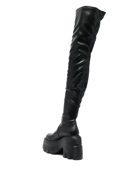 Casadei thigh-high platform boots - Black