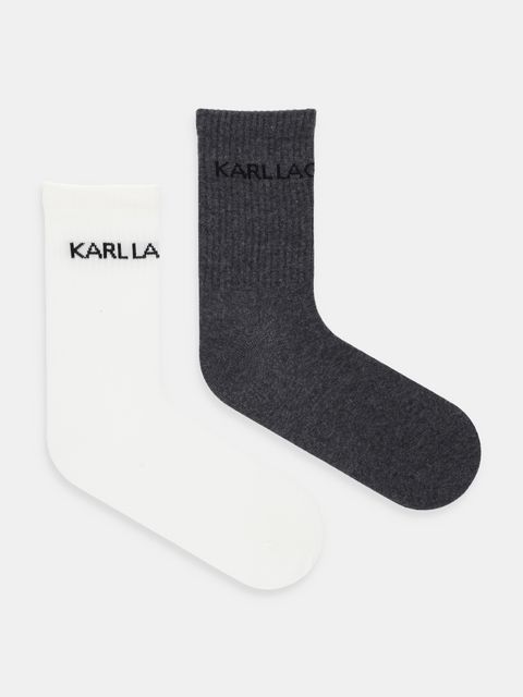 Karl Lagerfeld skarpetki 2-pack kolor szary A4W47025 - zdjęcie produktu nr 1